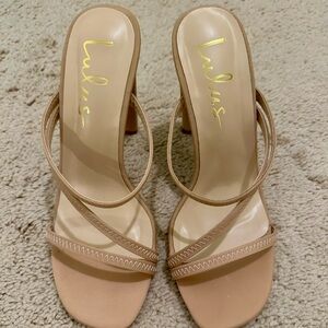 Lulu's Nude Strappy Heels